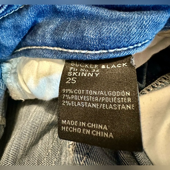 Buckle Black Fit No. 35 Skinny Jeans – Size 25 – Distressed Blue - Picture 5 of 8
